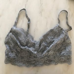 Cosabella silver/lt grey lacy bralette